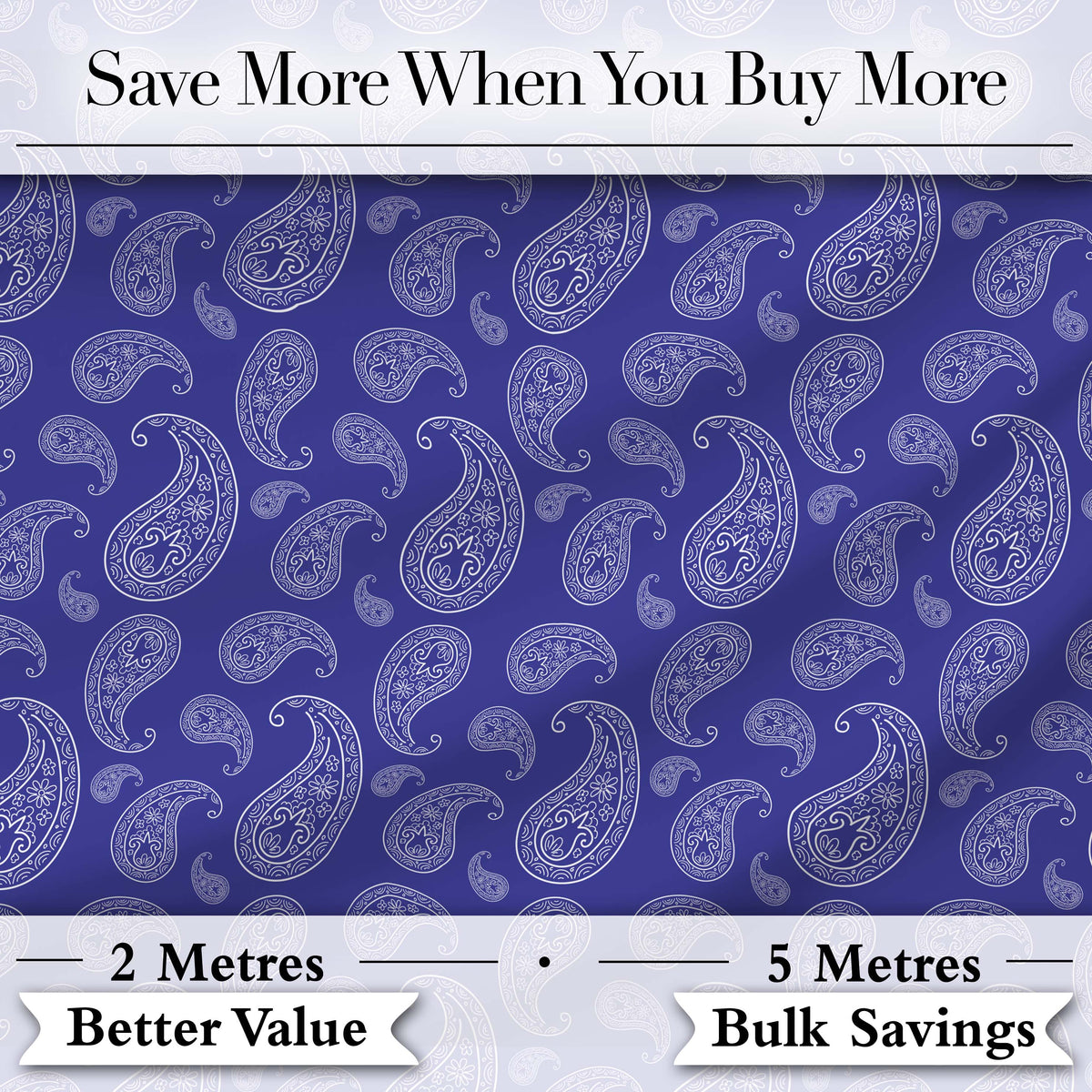 Stylish White Paisley Ornament Pattern on Rich Purple Background Seamless Digital Print Fabric by the Metre UK Sewing Quilting Textile