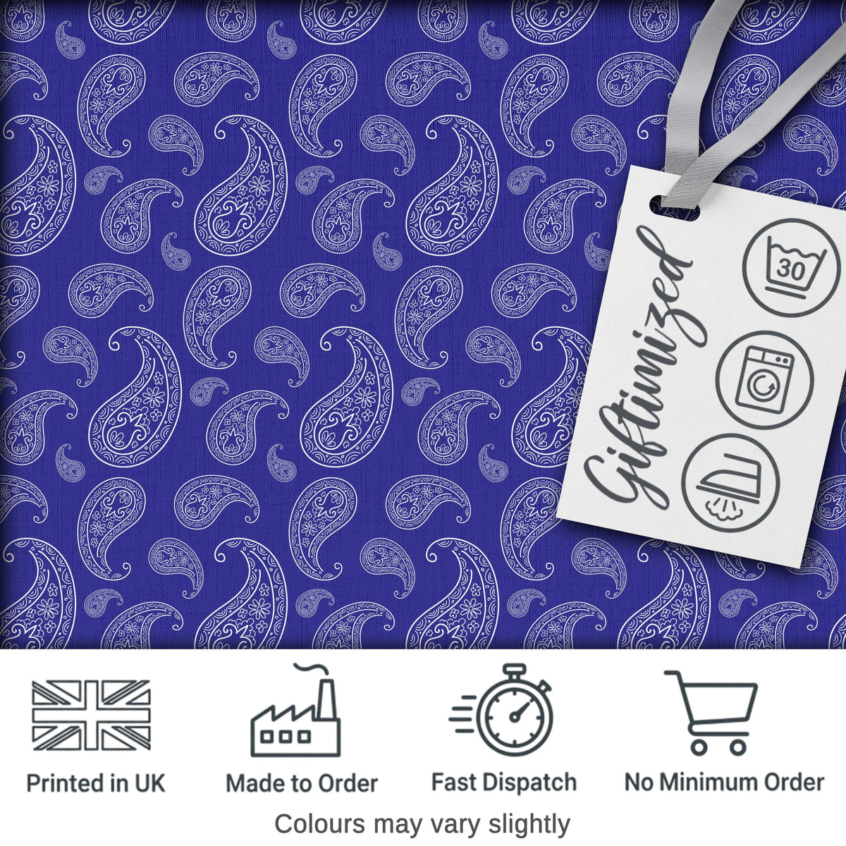 Stylish White Paisley Ornament Pattern on Rich Purple Background Seamless Digital Print Fabric by the Metre UK Sewing Quilting Textile
