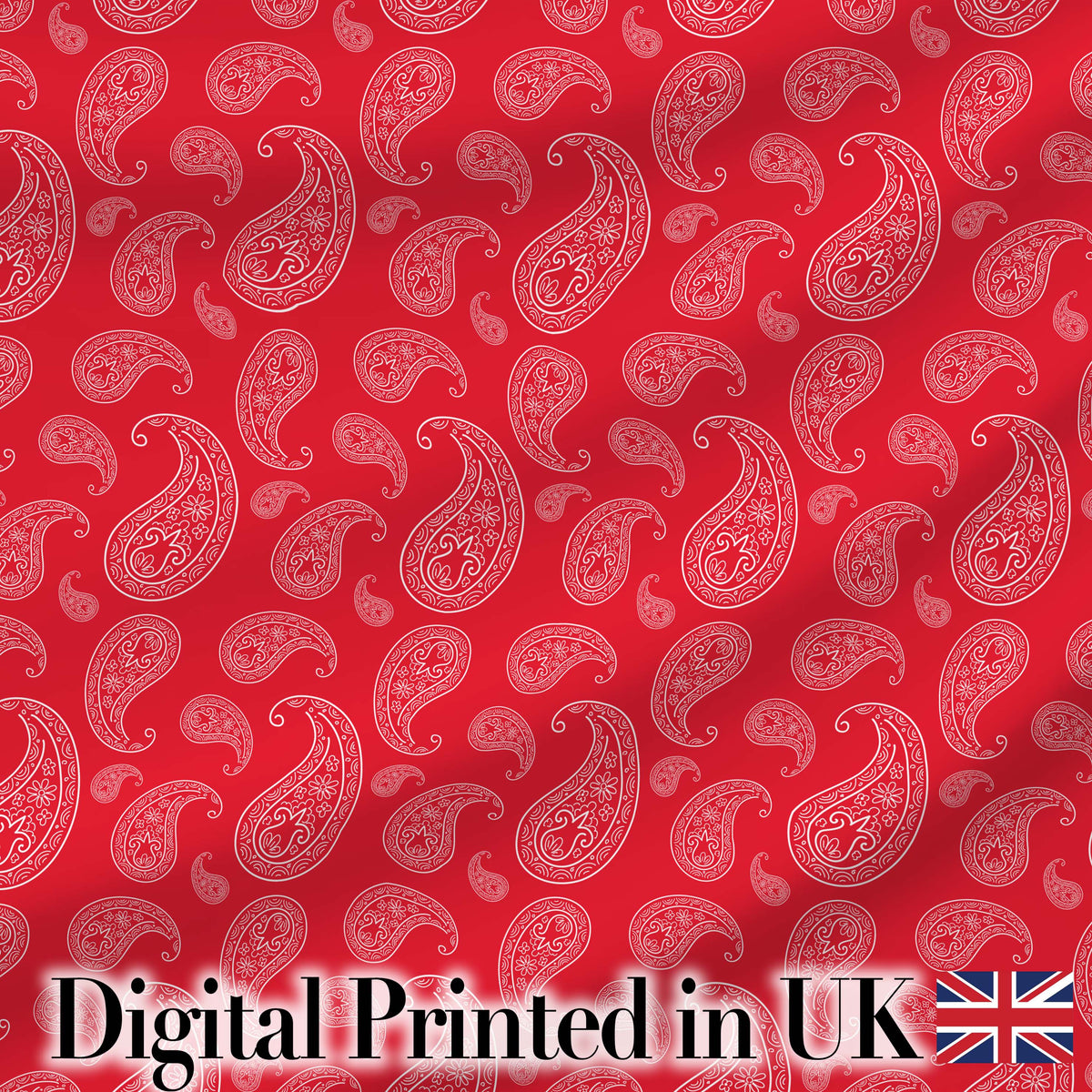 Elegant White Paisley Pattern Coral Backgrounds Digital Print Fabric by the Metre UK Sewing Quilting Textile