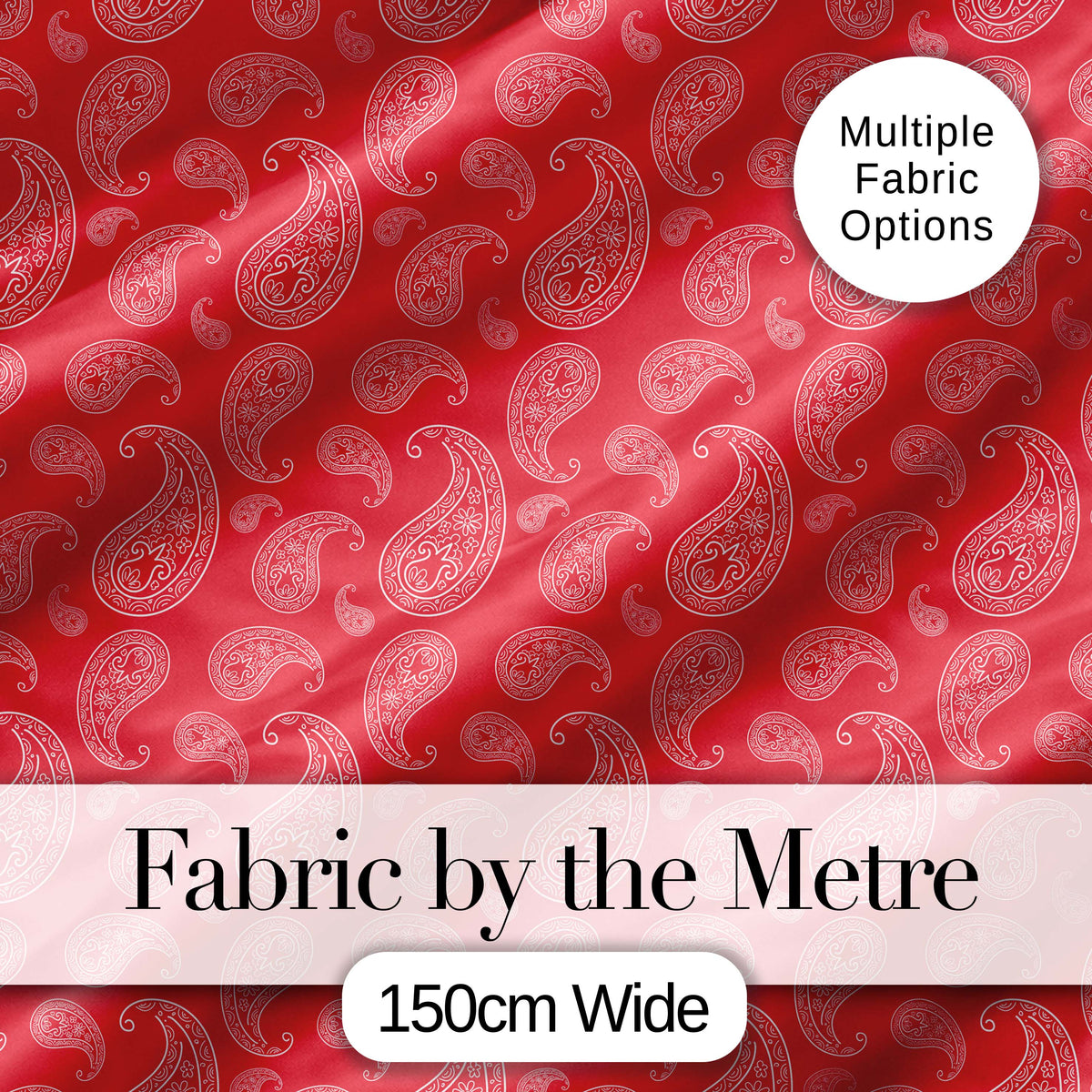Elegant White Paisley Pattern Pink Background Digital Print Fabric by the Metre UK Sewing Quilting Textile