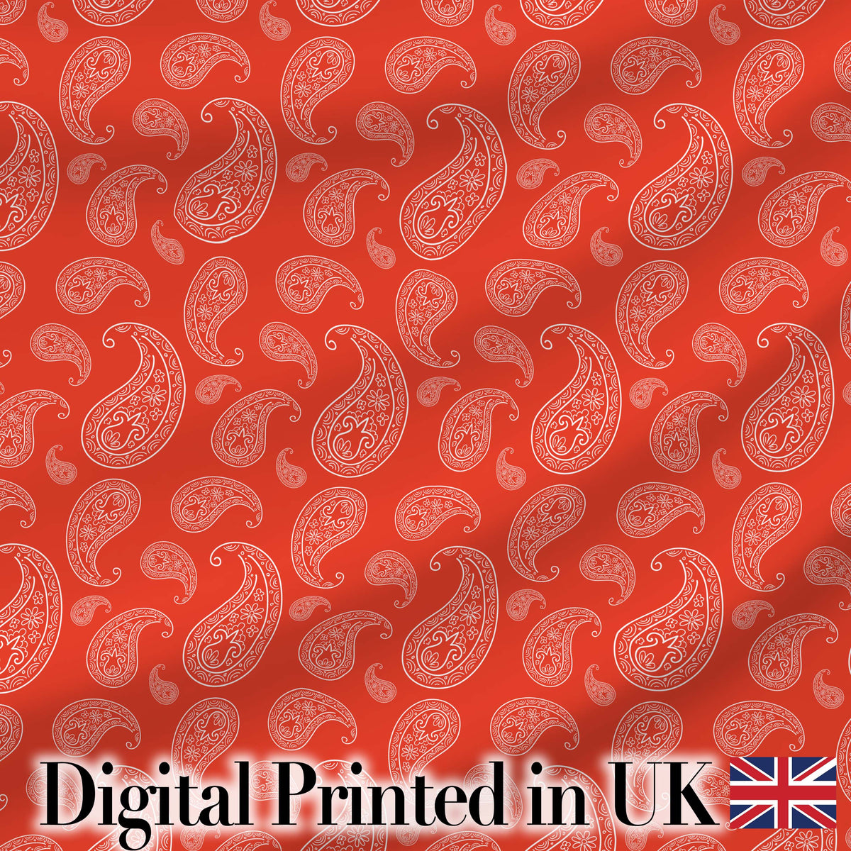 Elegant White Paisley Pattern Colar Gradient Background Seamless Digital Print Fabric by the Metre UK Sewing Quilting Textile