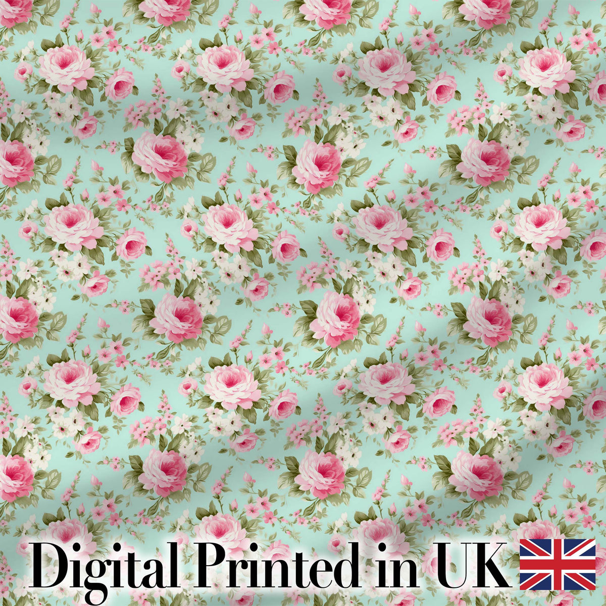 Vintage Pink Rose Bouquet Seamless Pattern Classic Floral Garden Design Digital Print Fabric by the Metre UK Sewing Quilting Textile