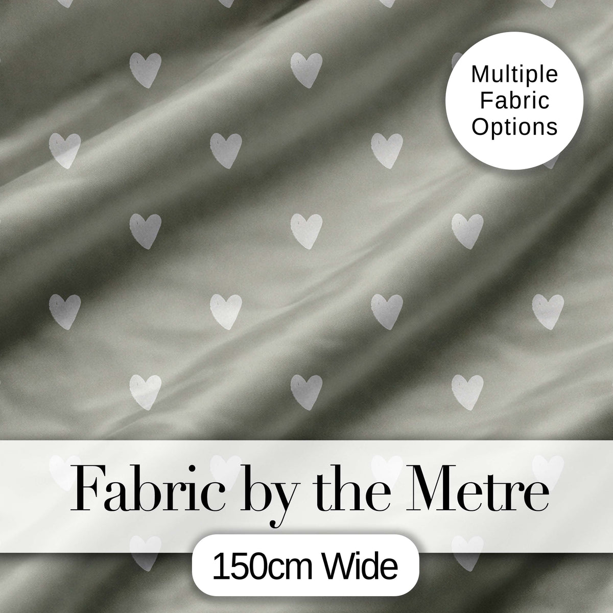 Cute Heart Mini Seamless Pattern Soft Neutral Romantic Design Digital Print Fabric by the Metre UK Sewing Quilting Textile