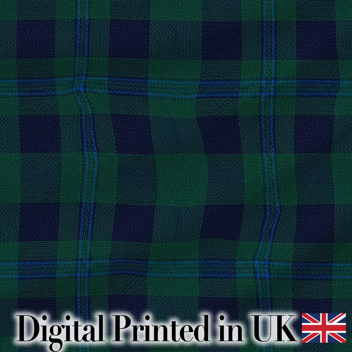 Dark Green Blue Traditional Tartan Plaid Fabric Texture Seamless Pattern Digital Print Fabric by the Metre UK Sewing Quilting Textile