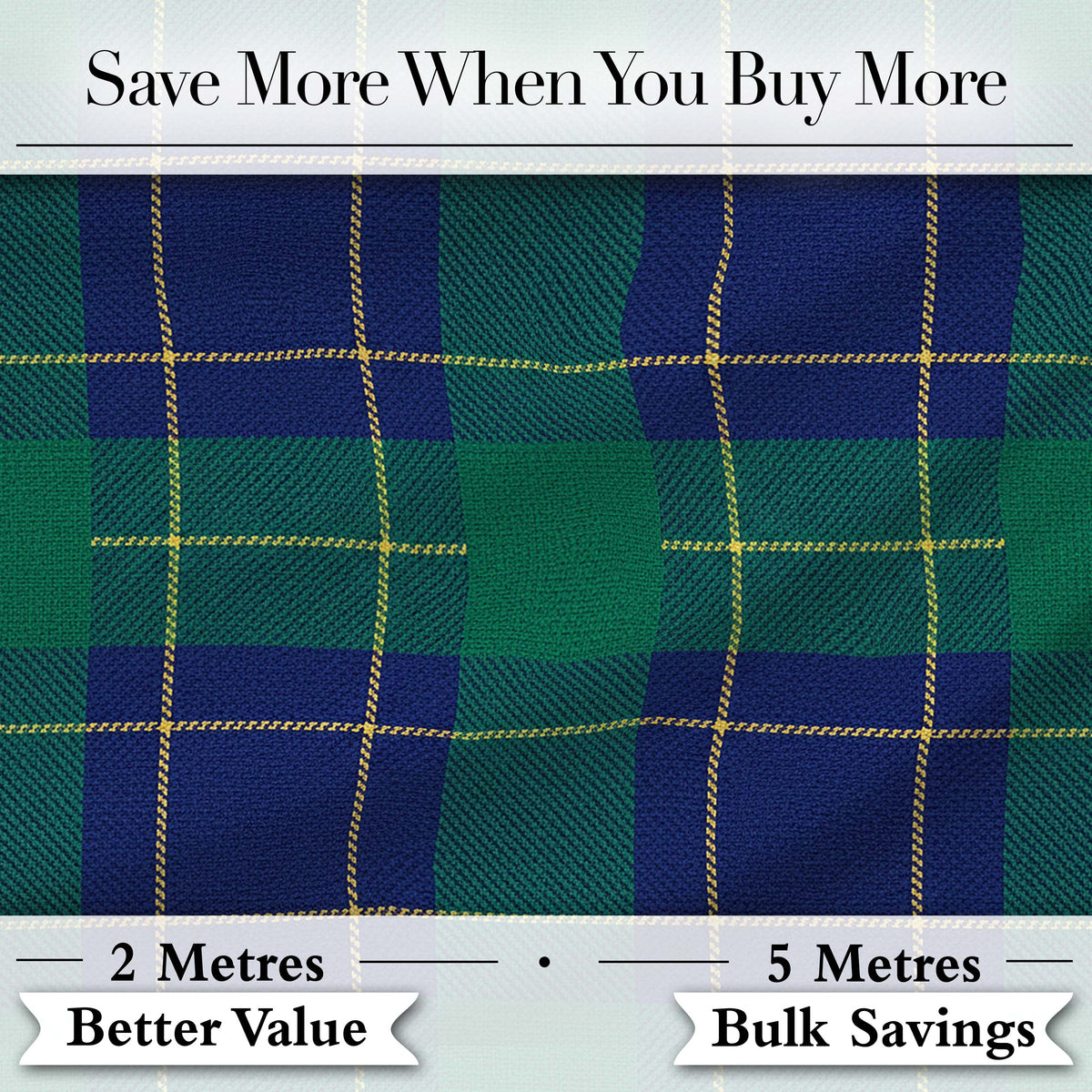 Blue Green Gold Traditional Tartan Plaid Fabric Texture Seamless Pattern Digital Print Fabric by the Metre UK Sewing Quilting Textile