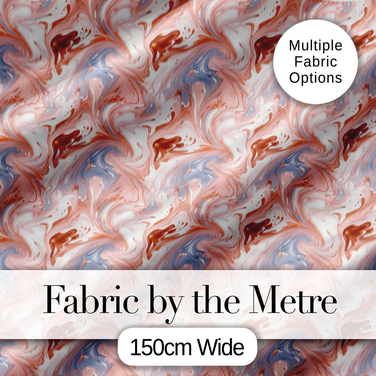 Soft Pastel Marble Swirl Abstract Seamless Pattern Elegant Fluid Art Digital Print Fabric by the Metre UK Sewing Quilting Textile