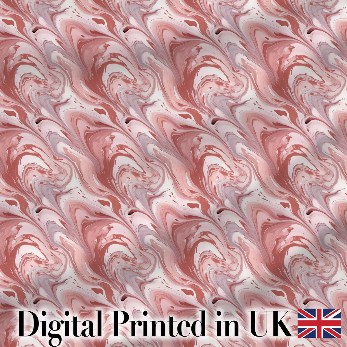 Elegant Blush Marble Swirl Seamless Pattern Gentle Fluid Abstract Art Digital Print Fabric by the Metre UK Sewing Quilting Textile