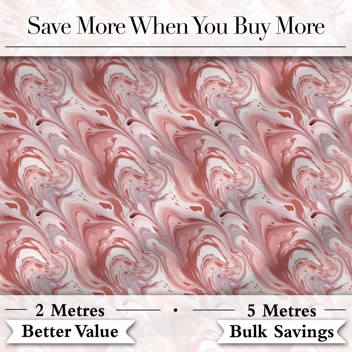 Elegant Blush Marble Swirl Seamless Pattern Gentle Fluid Abstract Art Digital Print Fabric by the Metre UK Sewing Quilting Textile
