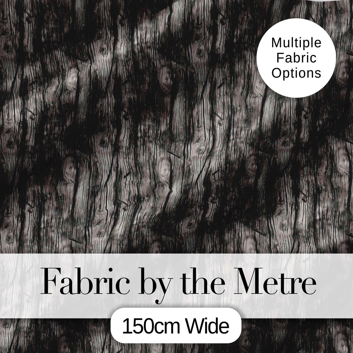 Dark Weathered Wooden Planks Rustic Seamless Pattern Digital Print Fabric by the Metre UK Sewing Quilting Textile
