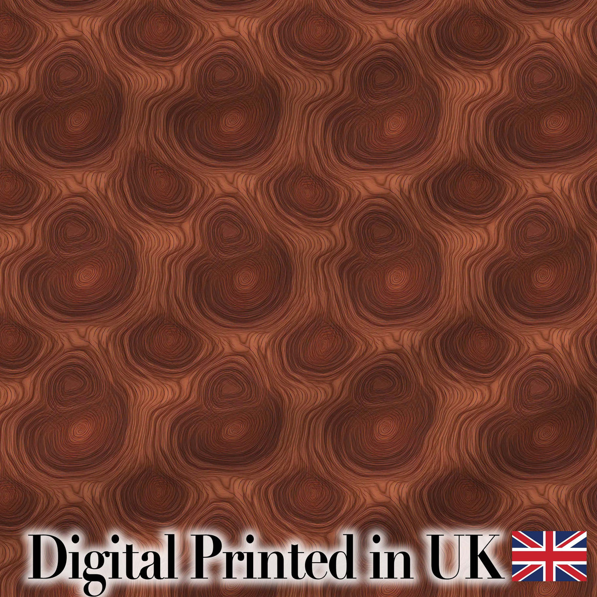 Rich Swirling Wood Grain Texture Seamless Pattern Digital Print Fabric by the Metre UK Sewing Quilting Textile
