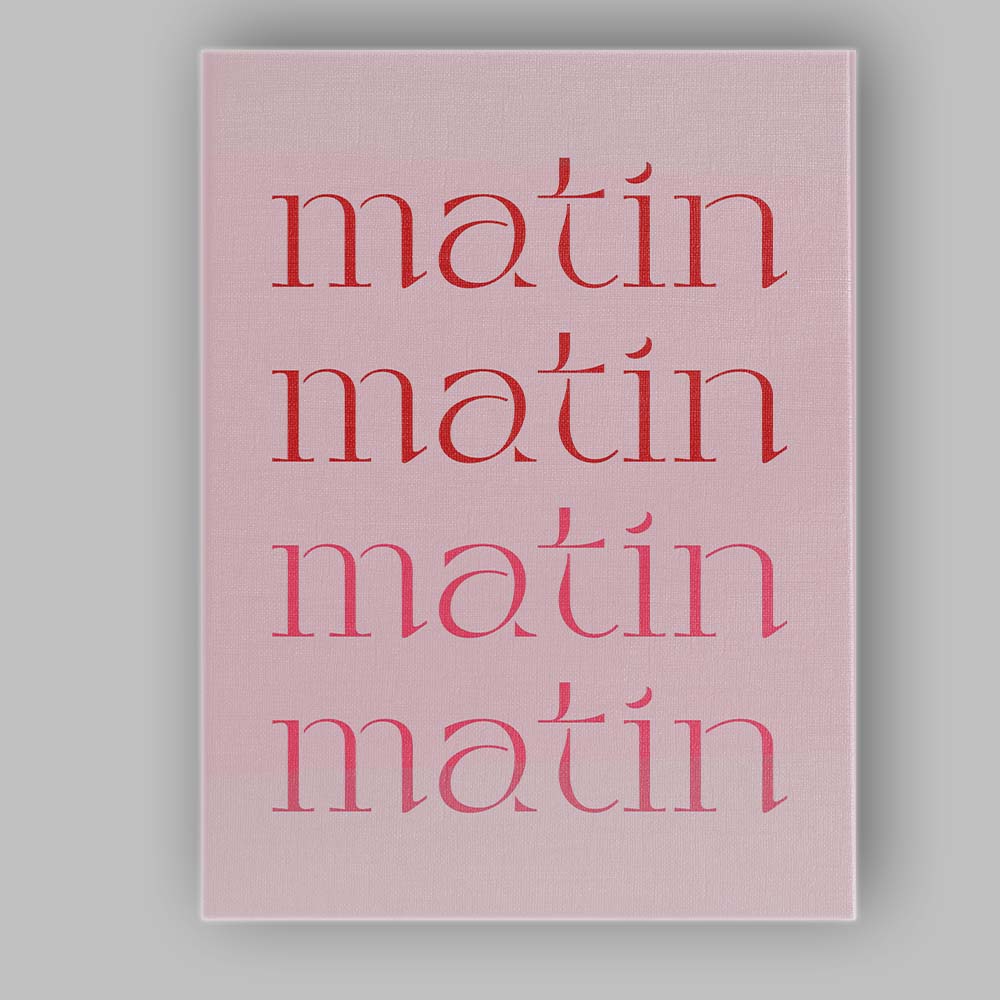 Minimalist Pink Typography Repeating Matin Quote Canvas Wall Art Print Decor Picture Ready to Hang