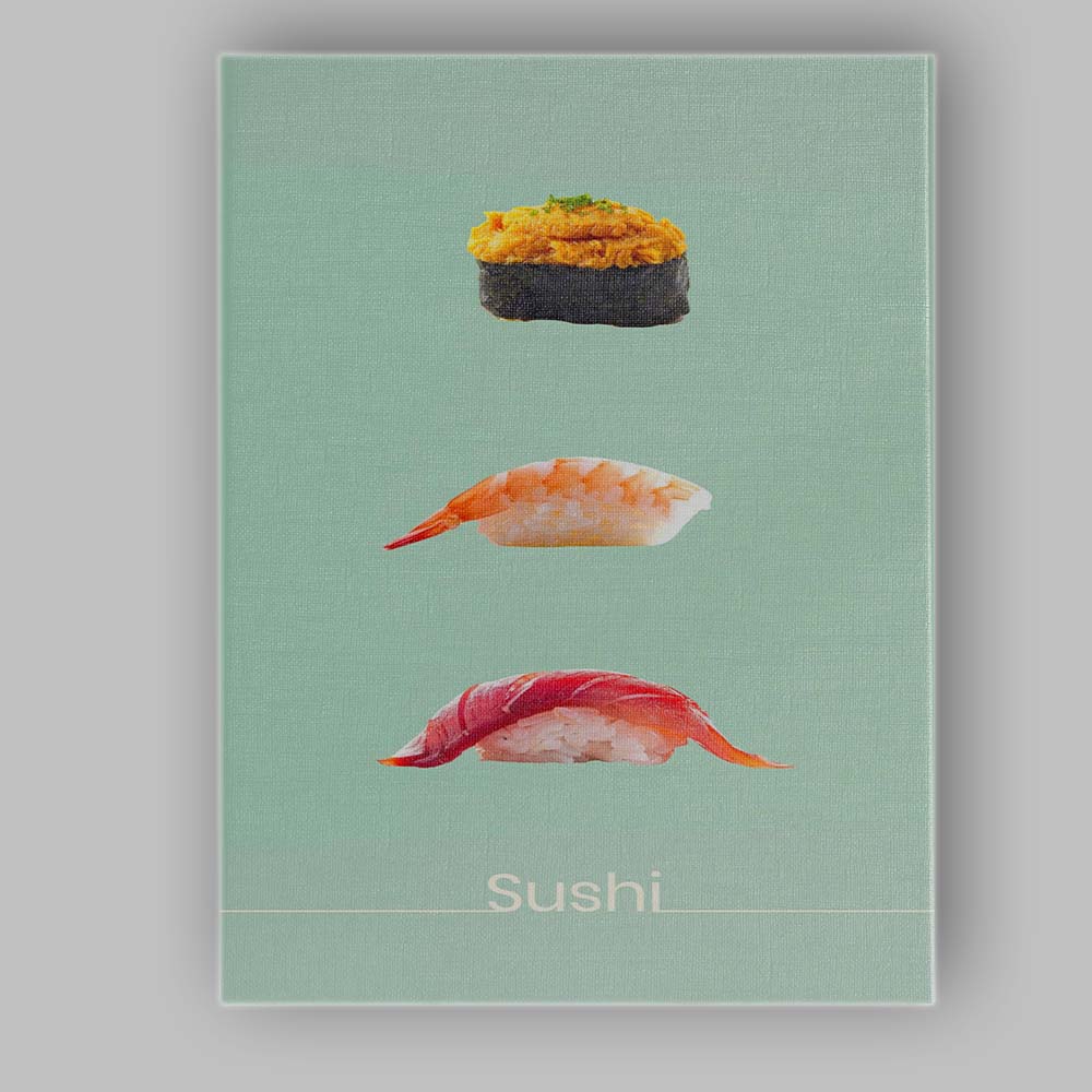Minimalist Floating Sushi Nigiri Japanese Food Canvas Wall Art Print Decor Picture Ready to Hang