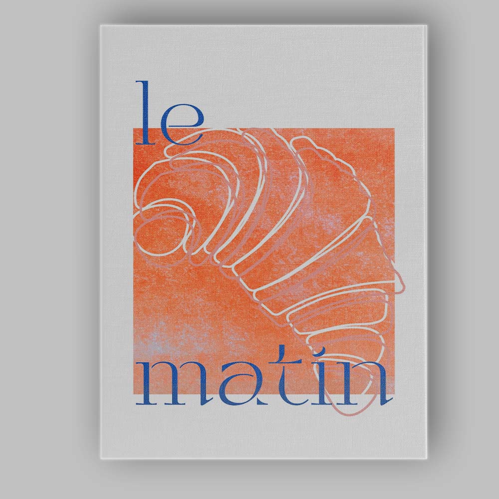 Minimalist Croissant Line Art Modern Kitchen Poster Canvas Wall Art Print Decor Picture Ready to Hang