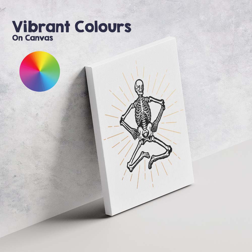 Yoga Pose Skeleton Spiritual Anatomy Illustration Canvas Wall Art Print Decor Picture Ready to Hang