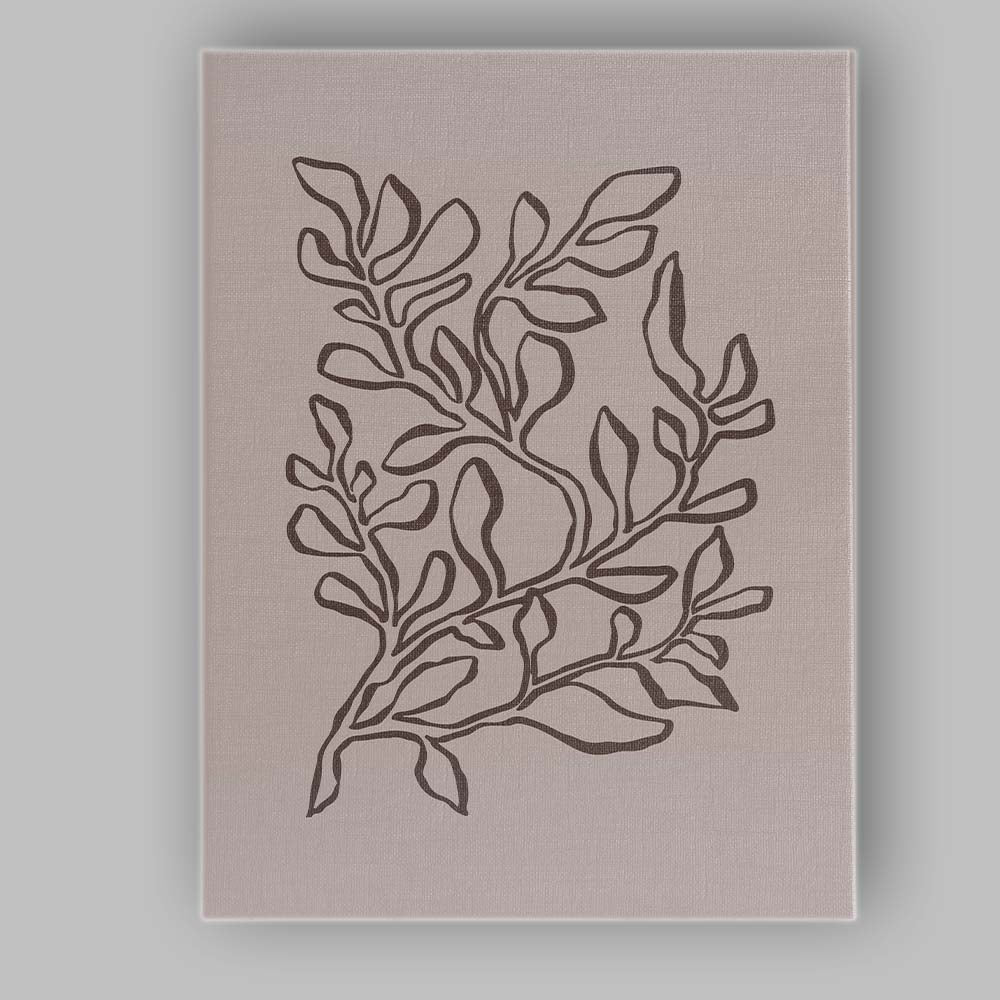 Minimalist Botanical Leaf Branch Line Art Canvas Wall Art Print Decor Picture Ready to Hang
