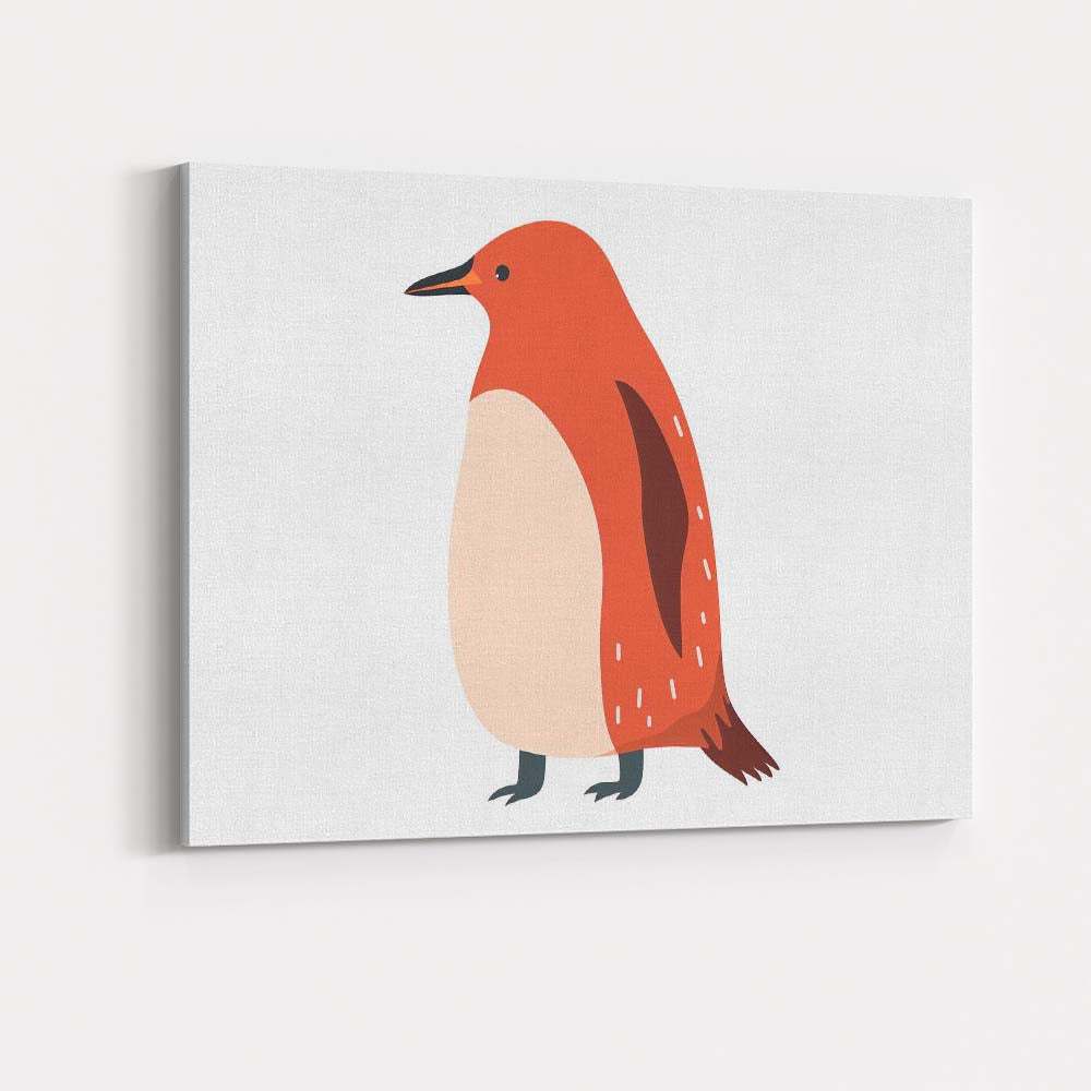 Minimalist Robin Bird Nature Illustration Canvas Wall Art Print Decor Picture Ready to Hang