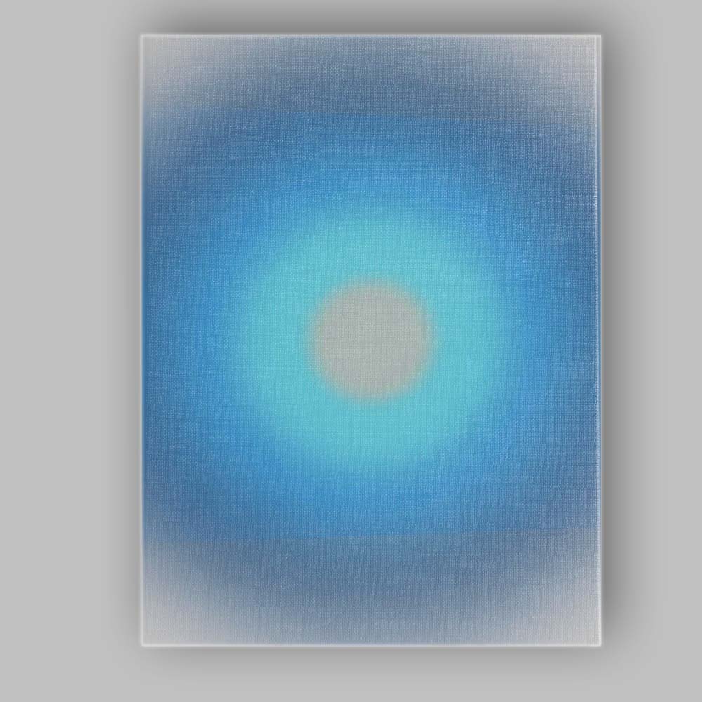 Abstract Ocean Blue Gradient Minimalist Background Canvas Wall Art Print Decor Picture Ready to Hang
