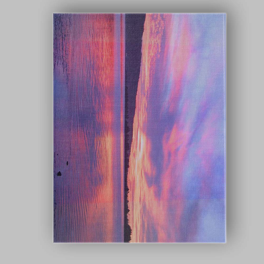 Serene Pink Purple Sunset Over Calm Sea Landscape Canvas Wall Art Print Decor Picture Ready to Hang