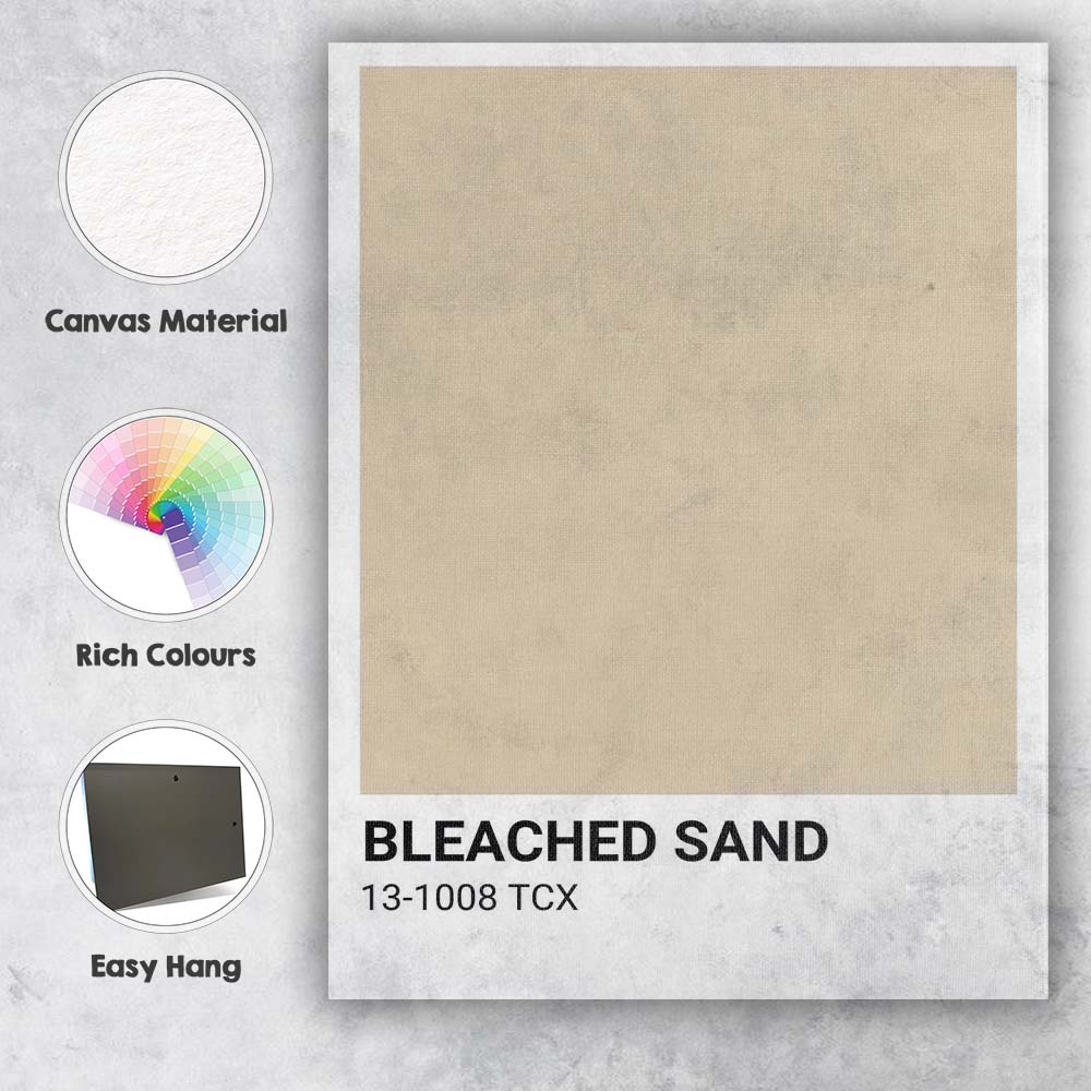 Bleached Sand Neutral Colour Block Minimalist Modern Canvas Wall Art Print Decor Picture Ready to Hang