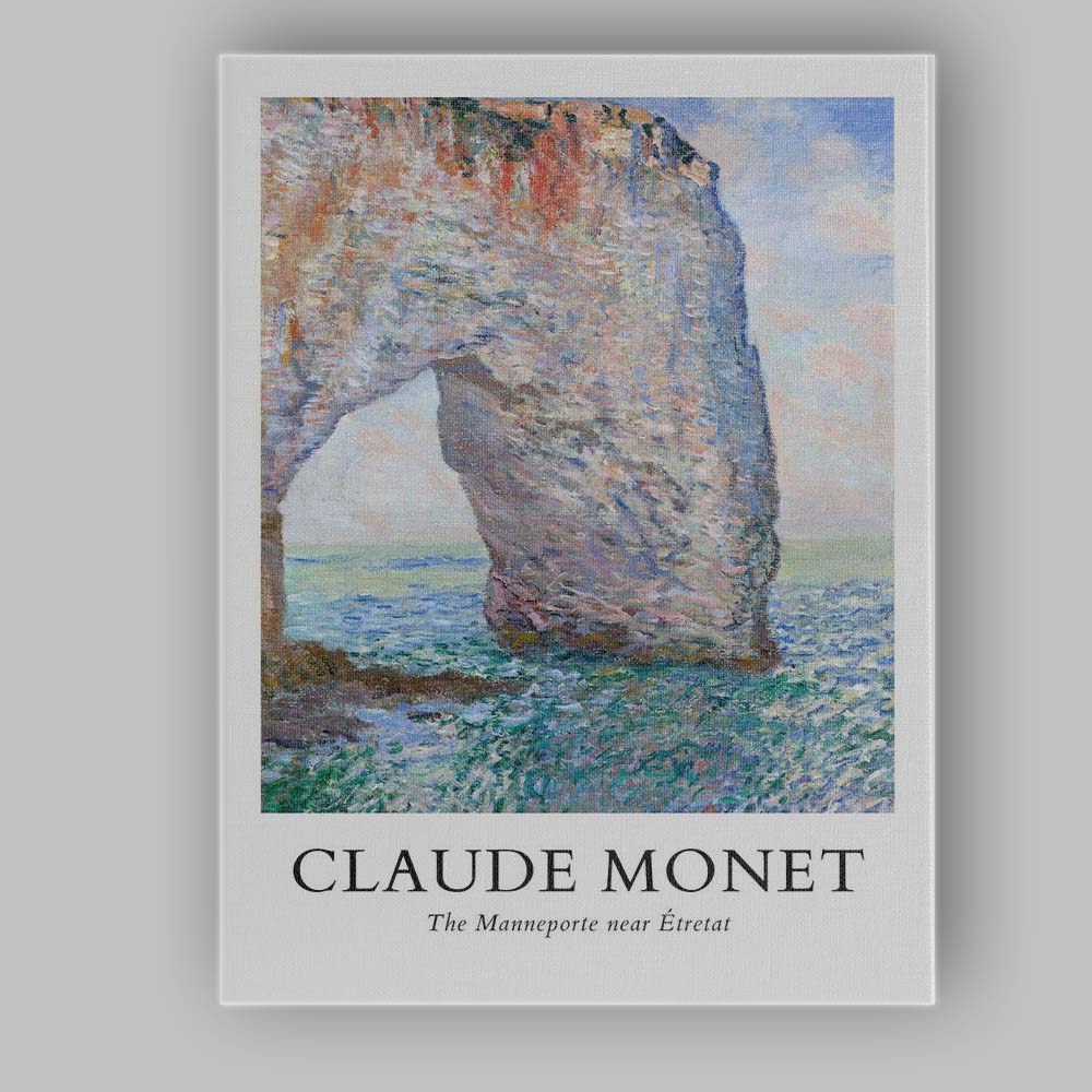 Claude Monet Manneporte Etretat Coastal Arch Impressionist Canvas Wall Art Print Decor Picture Ready to Hang