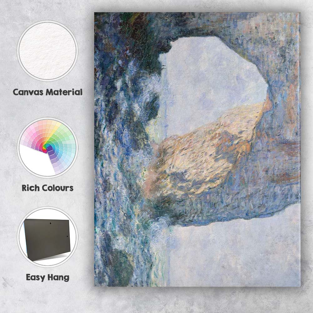 Claude Monet Coastal Rock Arch Impressionist Seascape Canvas Wall Art Print Decor Picture Ready to Hang