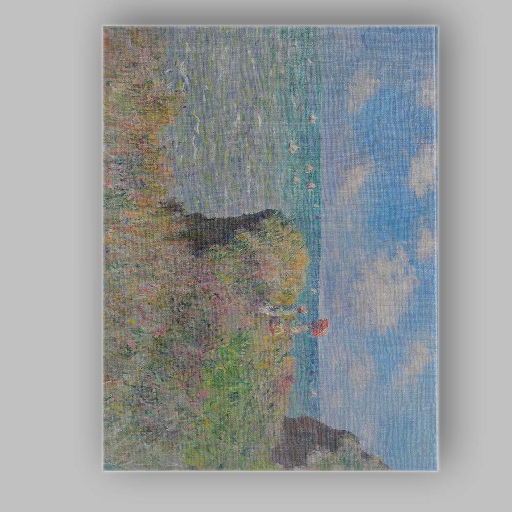 Claude Monet Cliff Walk at Pourville Coastal Impressionist Seascape Canvas Wall Art Print Decor Picture Ready to Hang