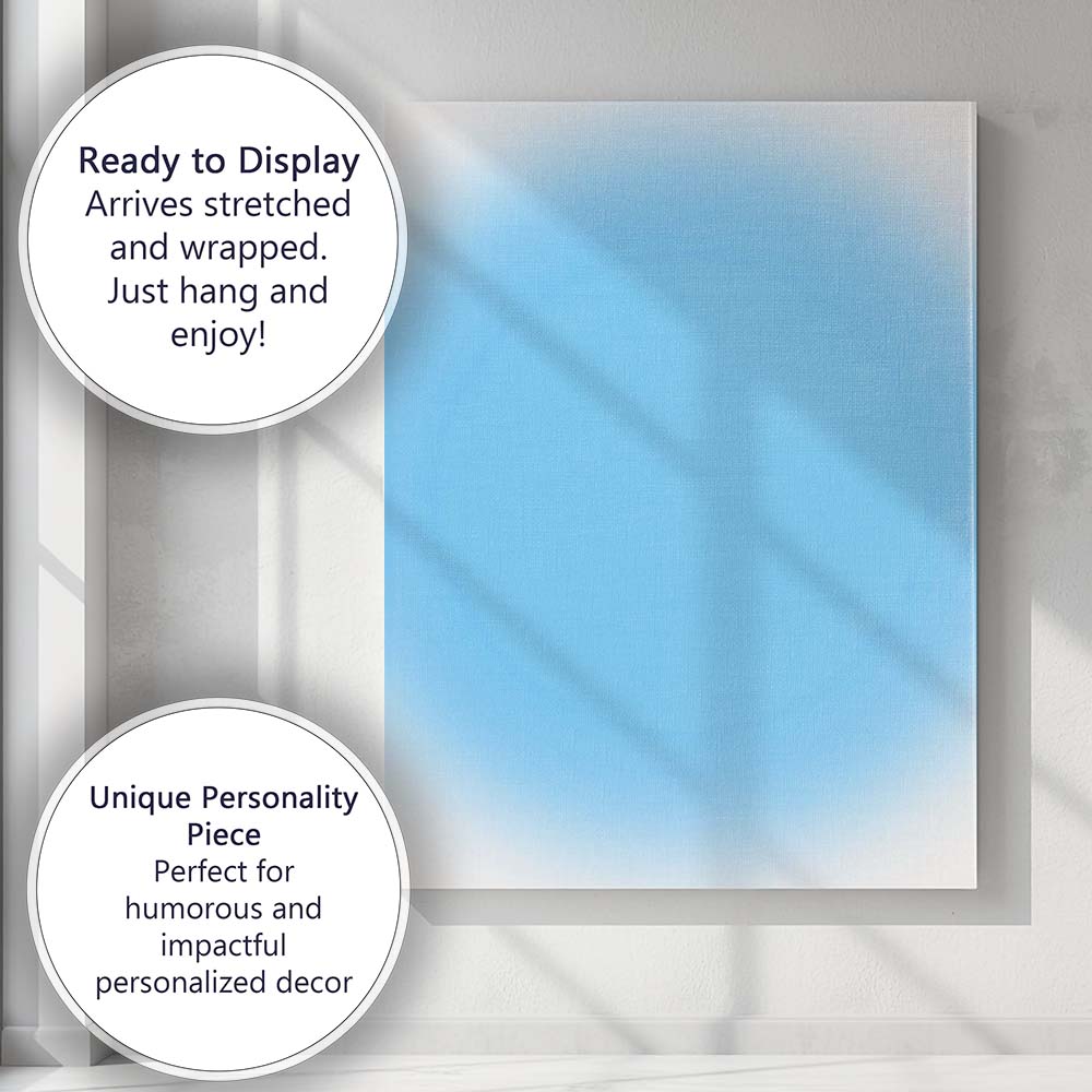 Sky Blue Minimalist Colour Gradient Canvas Wall Art Print Decor Picture Ready to Hang