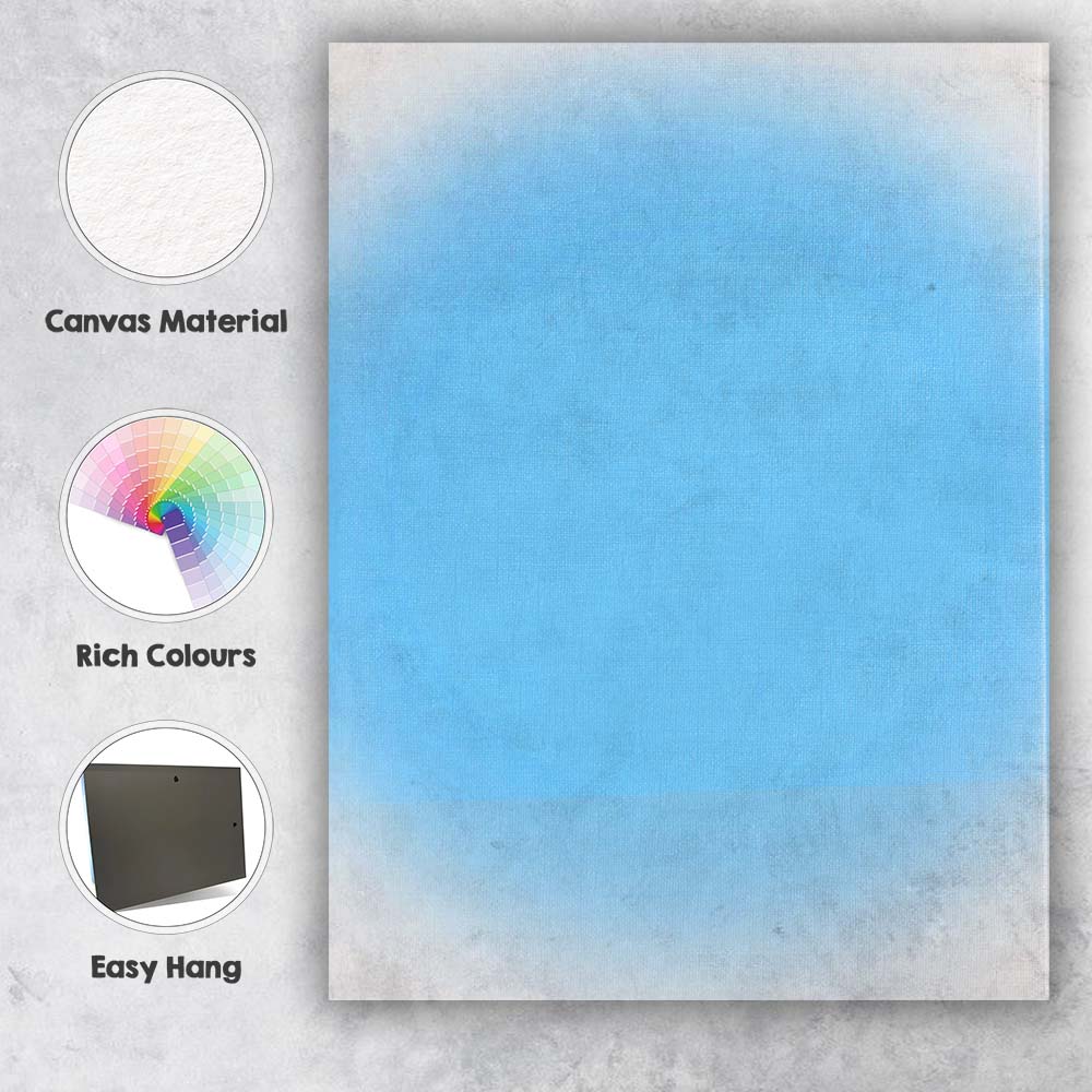 Sky Blue Minimalist Colour Gradient Canvas Wall Art Print Decor Picture Ready to Hang