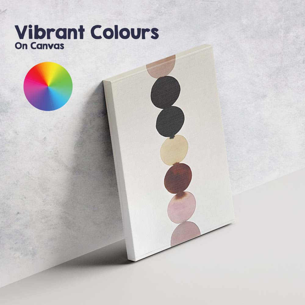 Neutral Minimalist Stacked Watercolour Circles Abstract Balance Canvas Wall Art Print Decor Picture Ready to Hang
