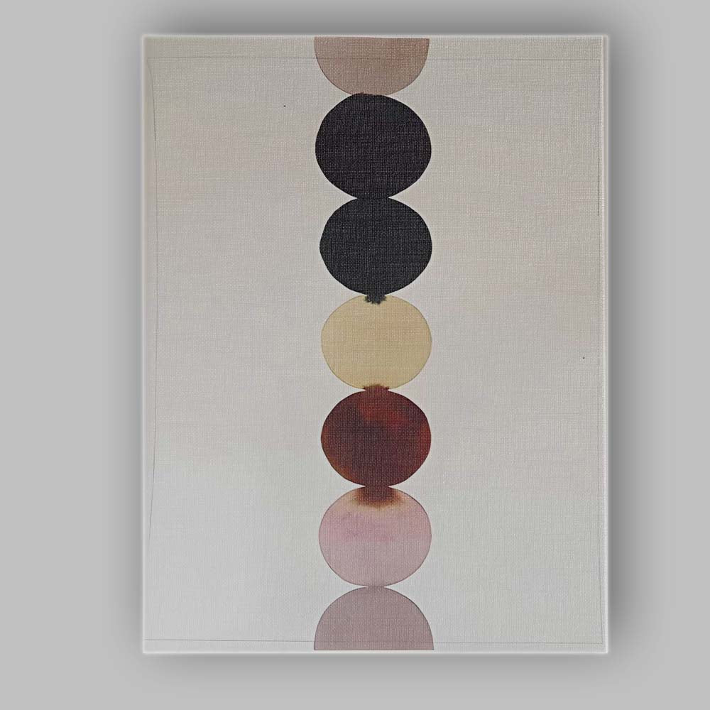 Neutral Minimalist Stacked Watercolour Circles Abstract Balance Canvas Wall Art Print Decor Picture Ready to Hang