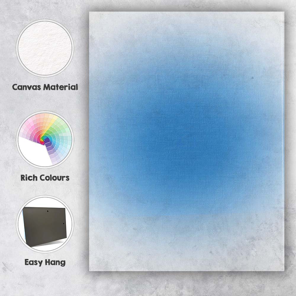 Soft Blue Gradient Abstract Minimalist Background Canvas Wall Art Print Decor Picture Ready to Hang