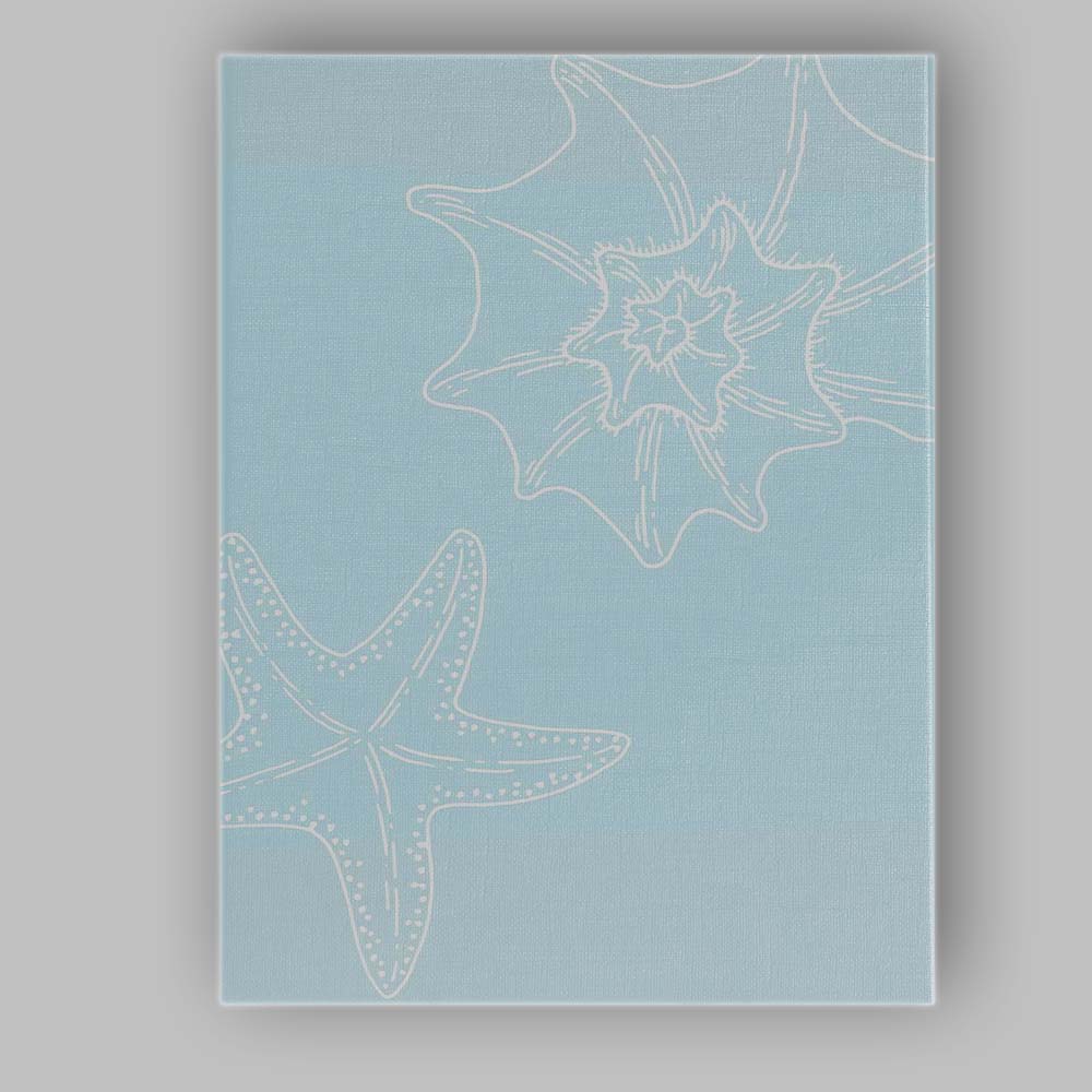 Minimal Coastal Starfish And Seashell Line Art Canvas Wall Art Print Decor Picture Ready to Hang