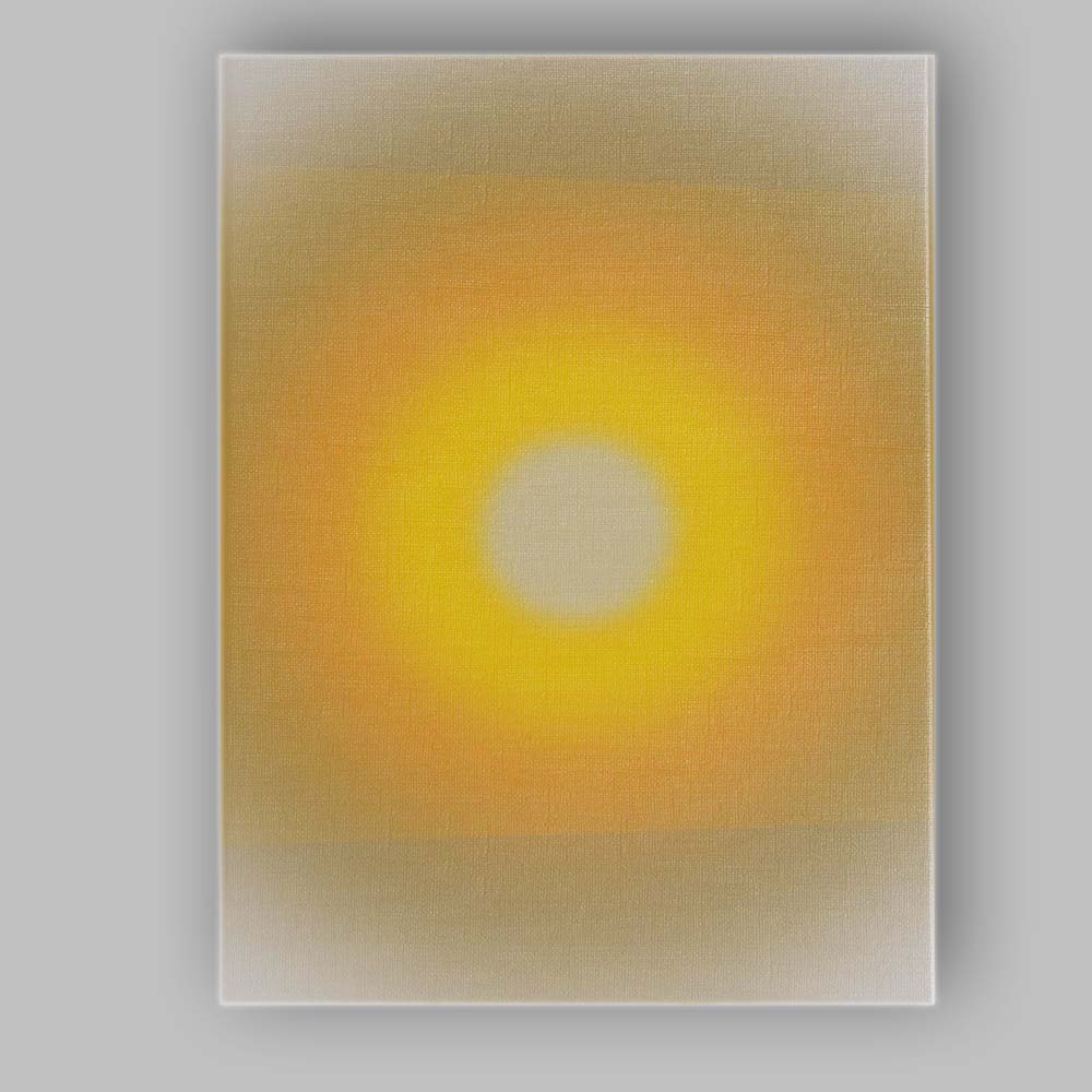 Abstract Golden Sun Glow Minimalist Gradient Canvas Wall Art Print Decor Picture Ready to Hang