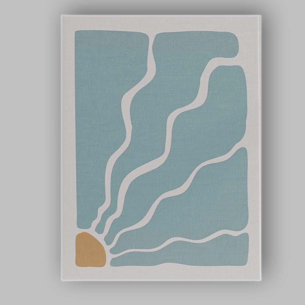 Minimalist Sage Green Abstract Organic Shapes Canvas Wall Art Print Decor Picture Ready to Hang