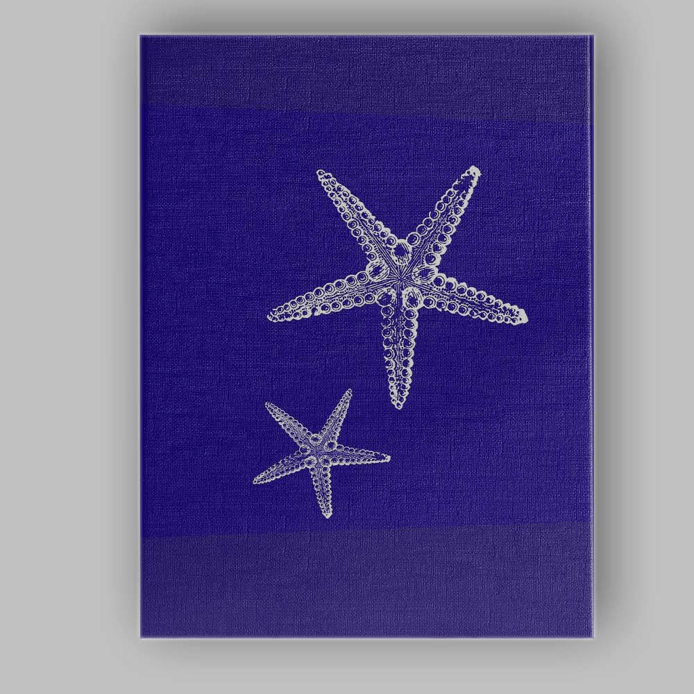 White Nautical Starfish Coastal Marine Illustration Canvas Wall Art Print Decor Picture Ready to Hang