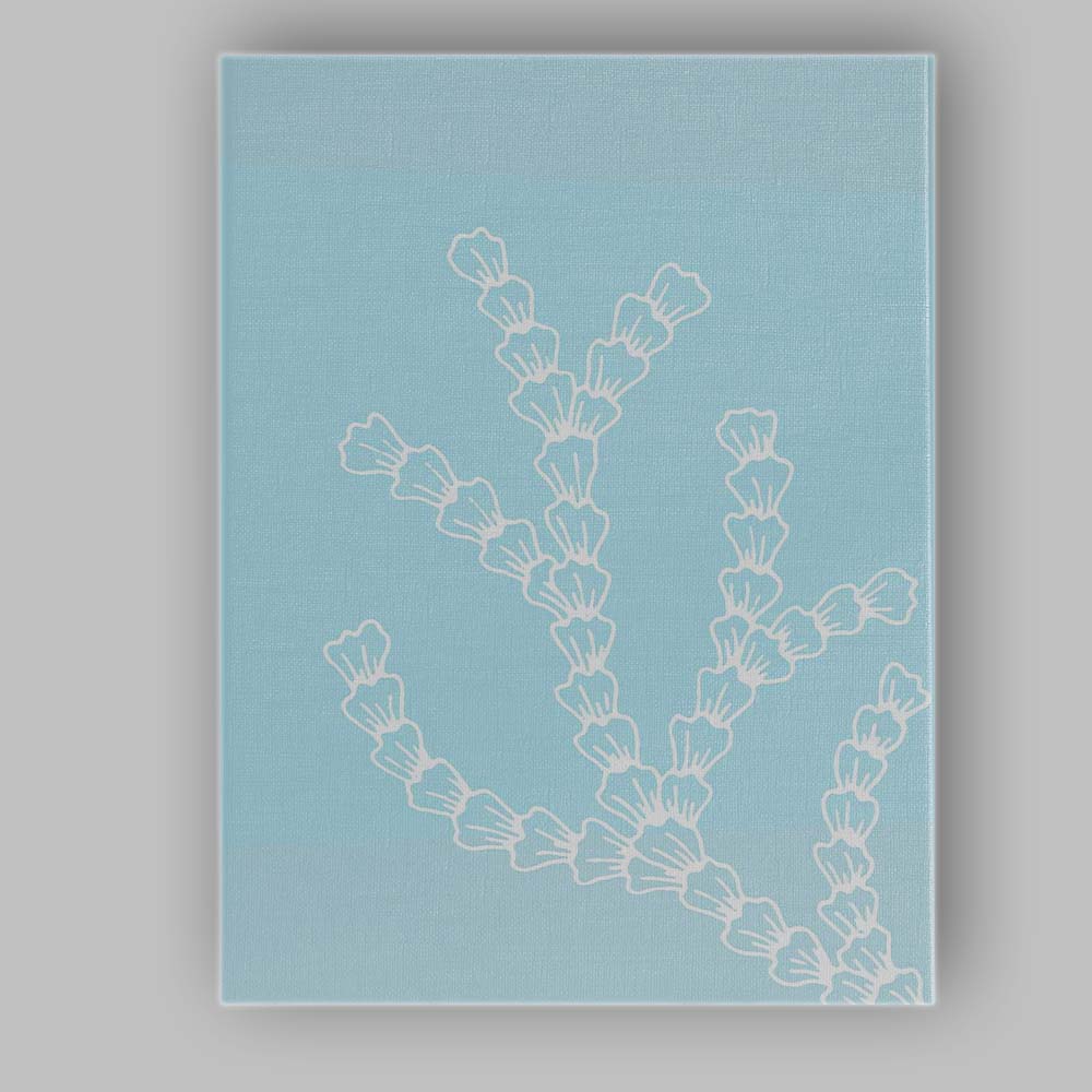 Minimalist White Sea Fan Coral Coastal Illustration Canvas Wall Art Print Decor Picture Ready to Hang