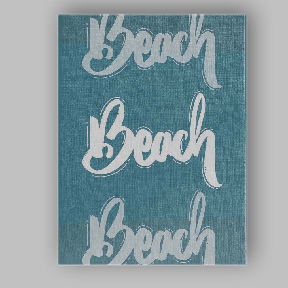 Modern Beach Typography Coastal Quote Design Canvas Wall Art Print Decor Picture Ready to Hang