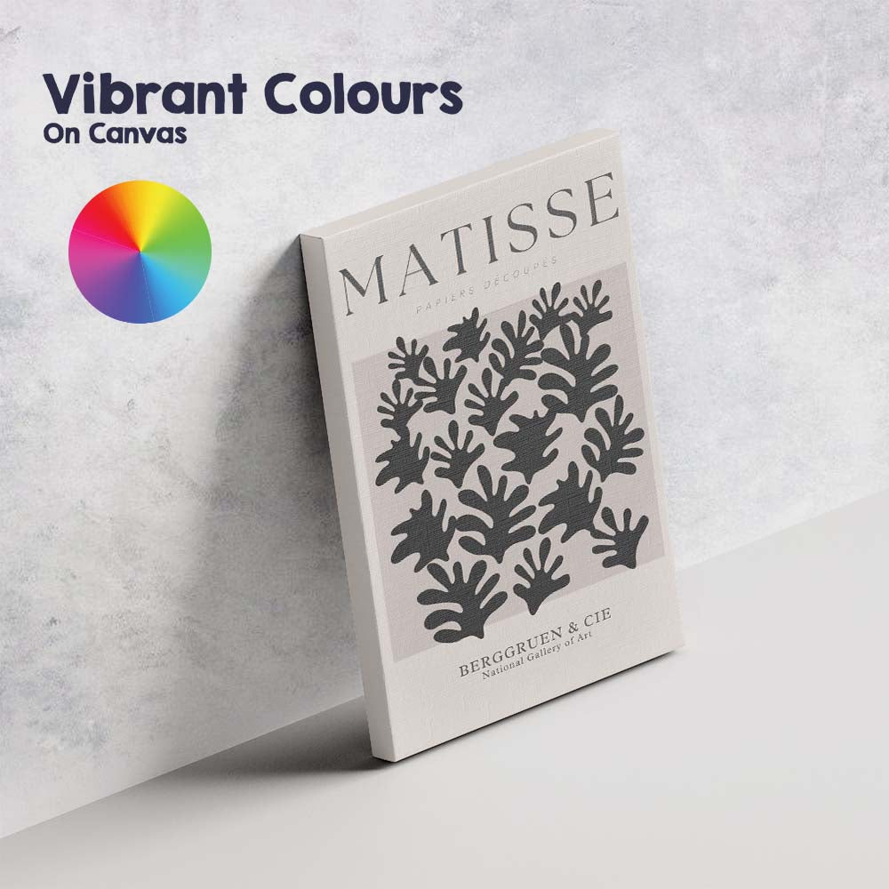 Neutral Beige Matisse Cut Out Botanical Exhibition Poster Canvas Wall Art Print Decor Picture Ready to Hang