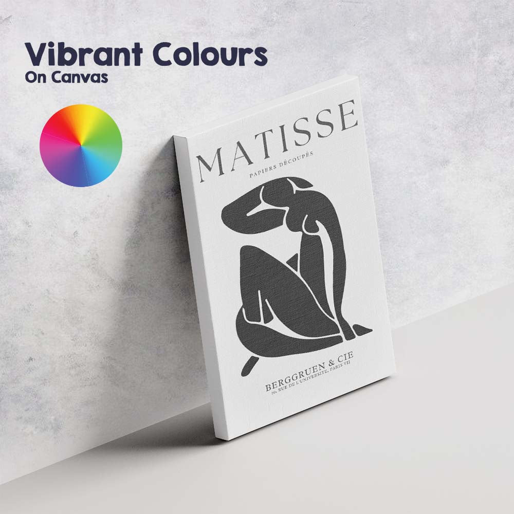 Grey Beige Matisse Abstract Seated Figure Gallery Poster Canvas Wall Art Print Decor Picture Ready to Hang