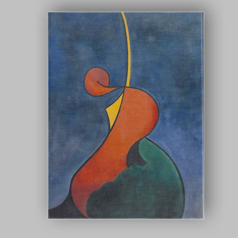 Abstract Organic Curved Shapes Colour Field Modernist Painting Canvas Wall Art Print Decor Picture Ready to Hang