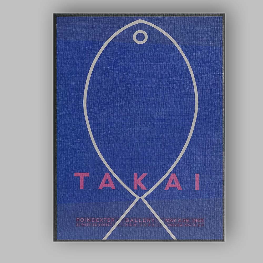 Blue Minimalist Fish Outline Gallery Exhibition Poster Canvas Wall Art Print Decor Picture Ready to Hang