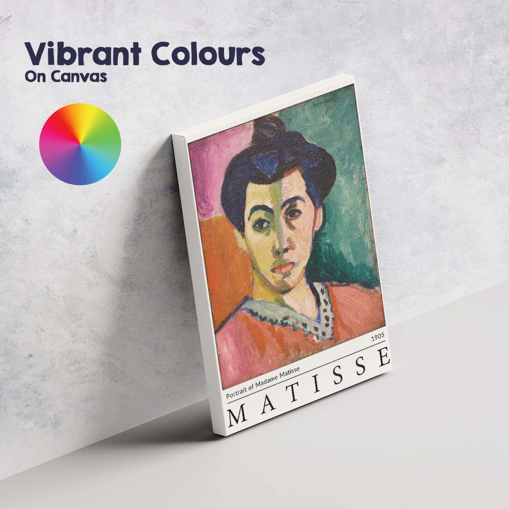 Henri Matisse Portrait Of Madame Matisse Fauvist Painting Canvas Wall Art Print Decor Picture Ready to Hang