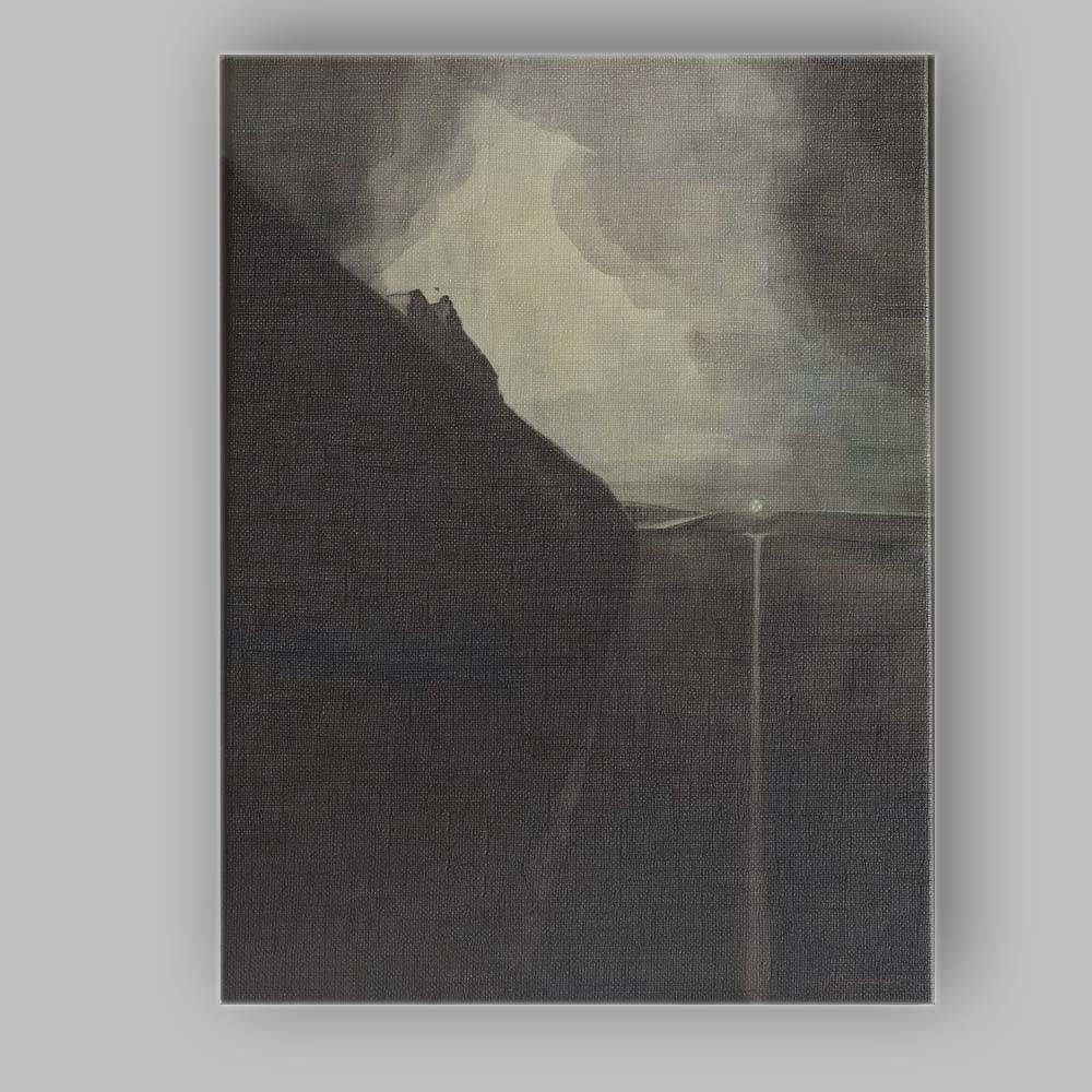 Dark Moody Landscape Dramatic Sky Symbolist Painting Canvas Wall Art Print Decor Picture Ready to Hang