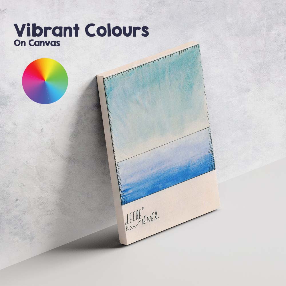 Minimalist Blue Horizon Abstract Watercolour Landscape Canvas Wall Art Print Decor Picture Ready to Hang