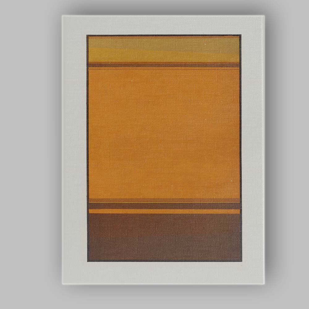 Minimalist Amber Brown Geometric Abstract Colour Field Canvas Wall Art Print Decor Picture Ready to Hang
