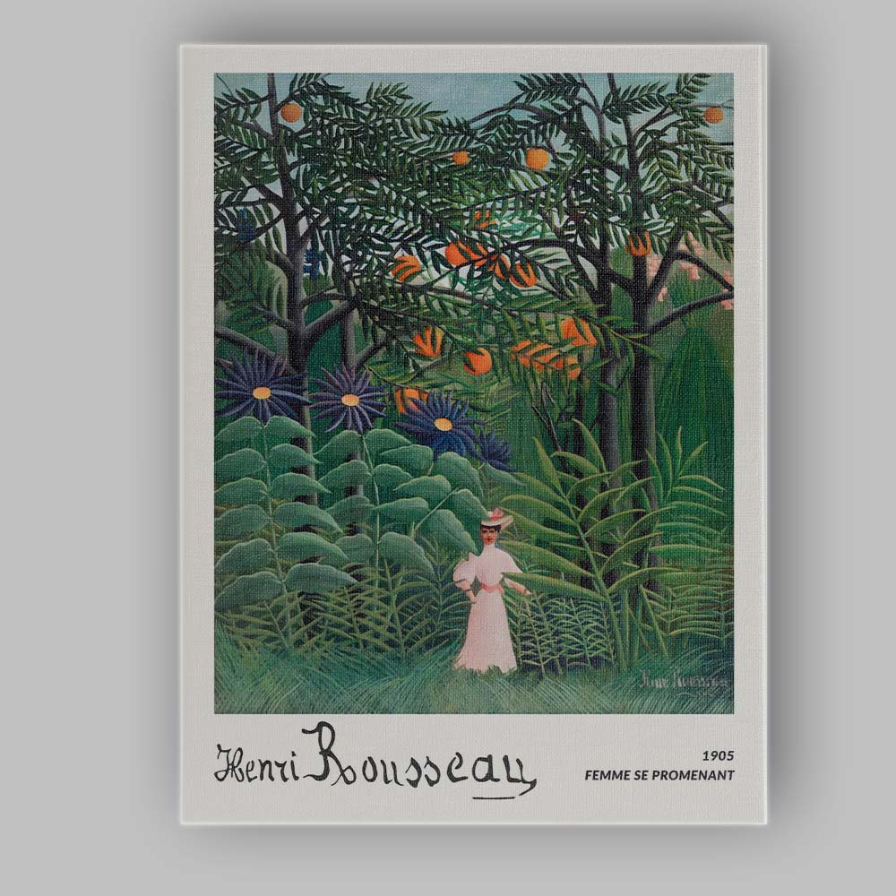 Henri Rousseau Tropical Garden Woman Among Orange Trees Canvas Wall Art Print Decor Picture Ready to Hang