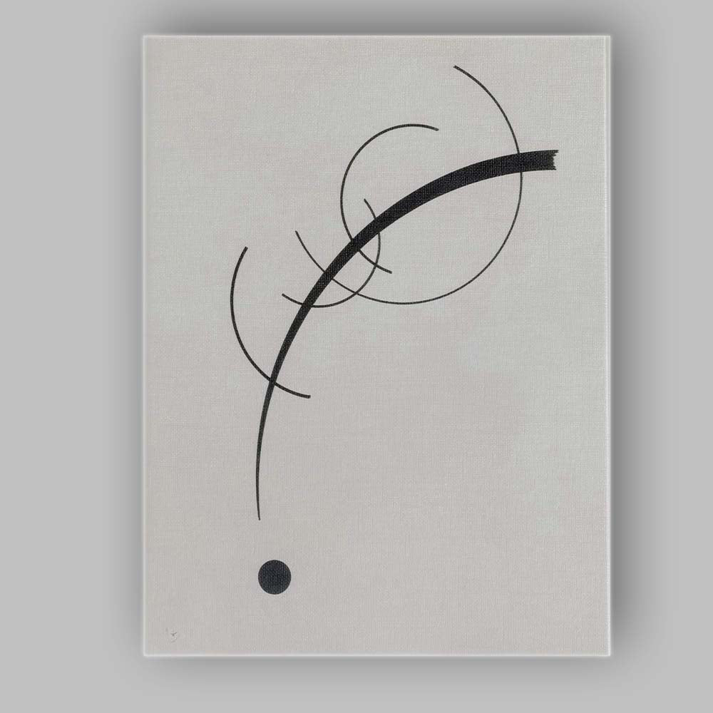 Minimalist Black Line Circle Abstract Geometric Composition Canvas Wall Art Print Decor Picture Ready to Hang