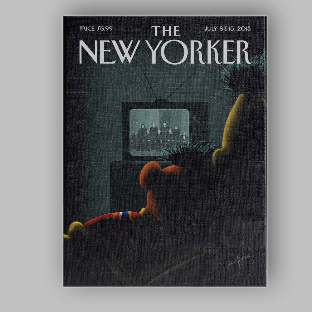 Classic Television Courtroom Illustration Canvas Wall Art Print Decor Picture Ready to Hang