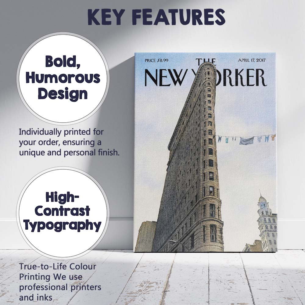Historic Flatiron Building City Architecture Canvas Wall Art Print Decor Picture Ready to Hang