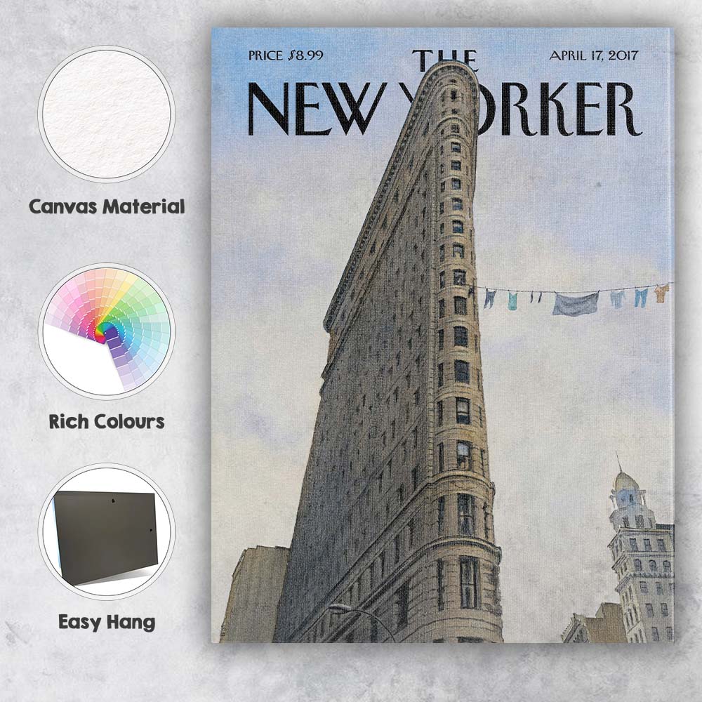 Historic Flatiron Building City Architecture Canvas Wall Art Print Decor Picture Ready to Hang